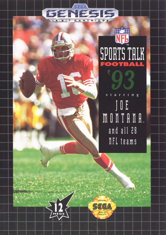 Sports Talk Football '93 Starring Joe Montana box art for Sega Genesis